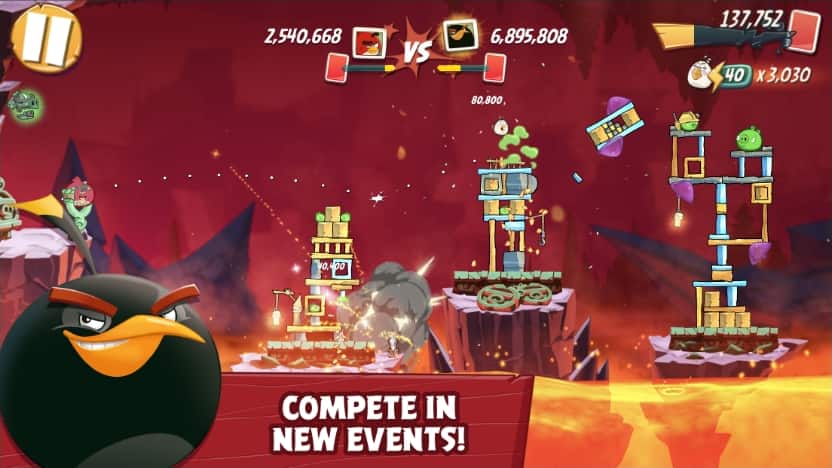 Angry Birds 2 MOD APK Unlimited Gems And Black Pearls

